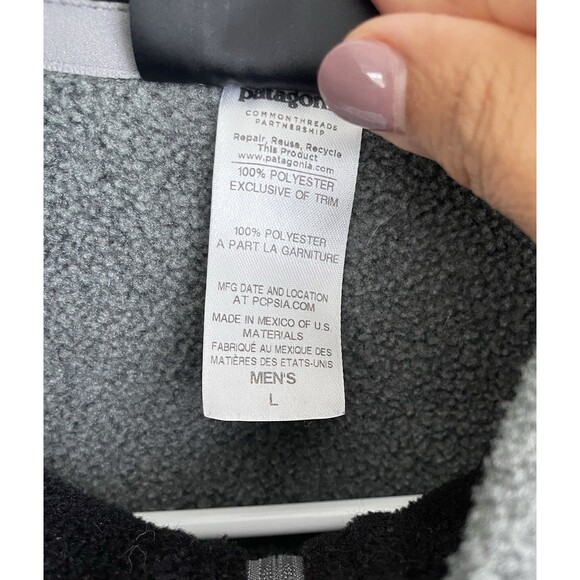 Patagonia Men's Synchilla Gray Fleece Men's Full Zip Up Vest L - Picture 8 of 11
